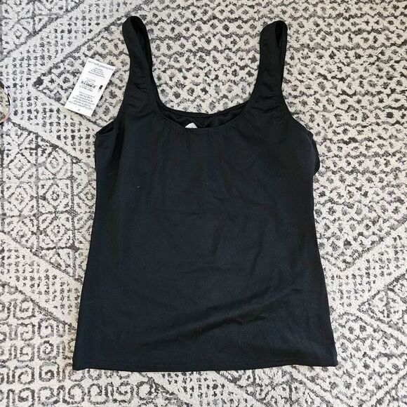 3/$15 Instant Figure Compression Swimwear Tankini Top in Black Size 12 - Picture 4 of 6